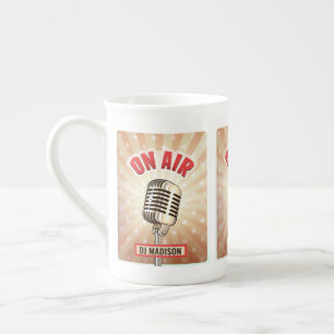 Individuelle Name "On Air" Mikrofon-Tasse Prozellantasse