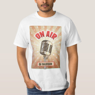 Individuelle Name "On Air" Mikrofonbekleidung T-Shirt