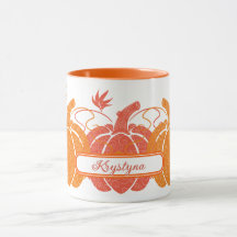 Individuelle Name Orange Pumpkins fallen Geschenk 