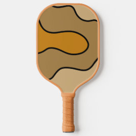 Individuelle Name Orange Tan Black Design Pickleball Schläger