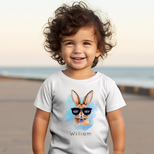Individuelle Name Ostergeblasener Junge Hip Hop Kleinkind T-shirt