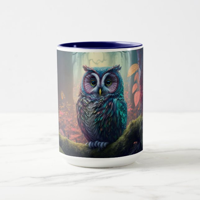 Individuelle Name Owl Forest Tasse (Zentrum)