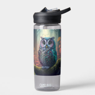 Individuelle Name Owl Forest Trinkflasche