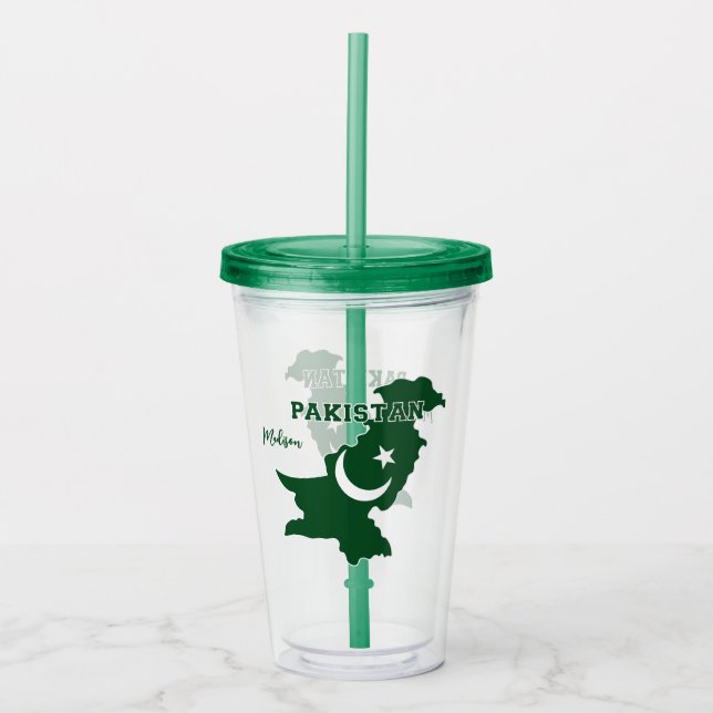 Individuelle Name Pakistan Acryltrinkbecher (Vorderseite)