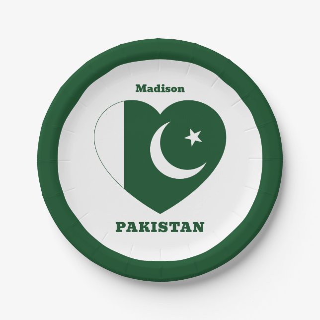 Individuelle Name Pakistan Pappteller (Vorderseite)
