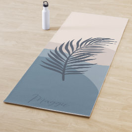 Individuelle Name Palm Blätter Yogamatte