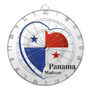 Individuelle Name Panama Liebe Dartscheibe
