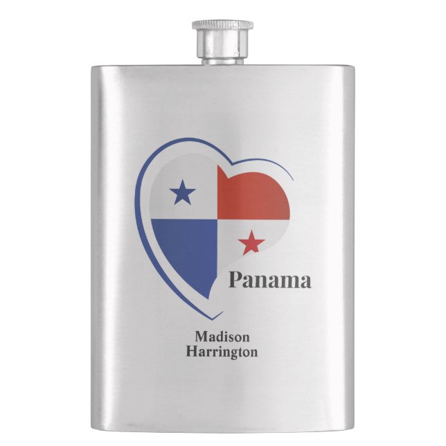 Individuelle Name Panama Liebe Flachmann (Vorderseite)