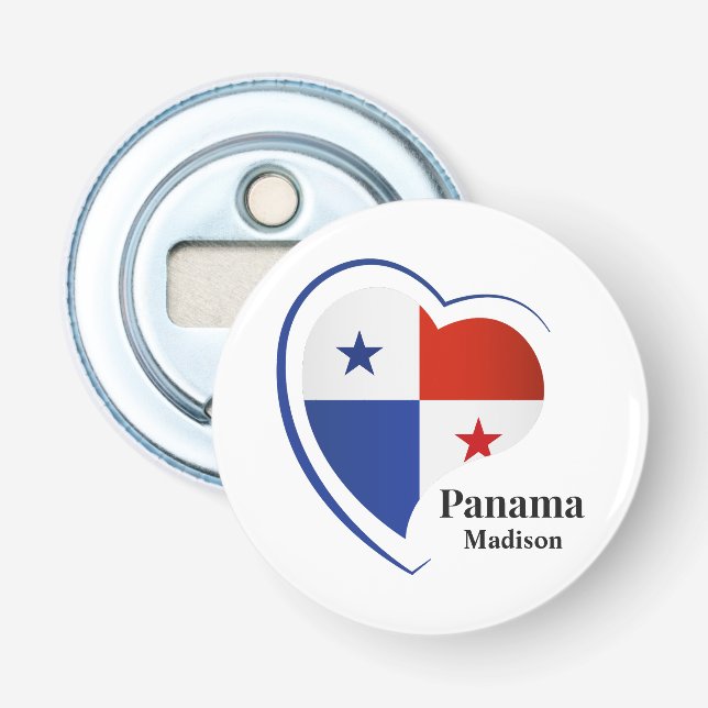 Individuelle Name Panama Liebe Flaschenöffner (Vorderseite)
