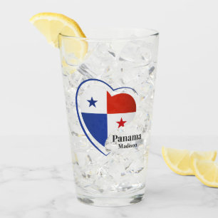 Individuelle Name Panama Liebe Glas
