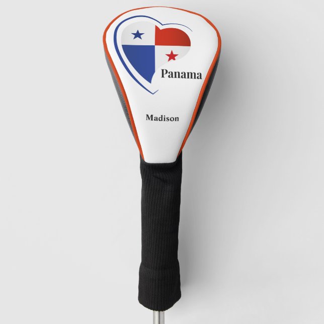 Individuelle Name Panama Liebe Golf Headcover (Vorderseite)