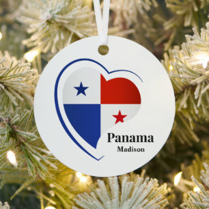 Individuelle Name Panama Liebe Ornament Aus Metall