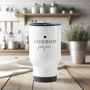 Individuelle Name Papa Travel Mug   Personalisiert Reisebecher