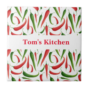 Individuelle Name Paprikaschoten Trivet Tile Fliese
