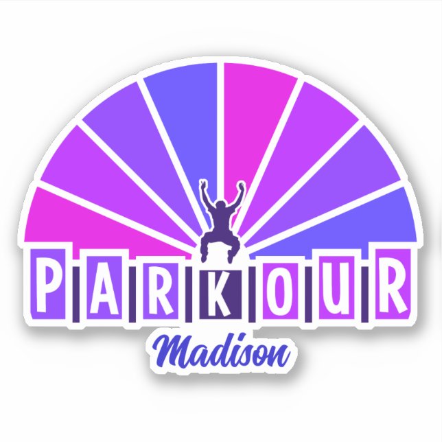 INDIVIDUELLE NAME PARKOUR AUFKLEBER (Vorderseite)