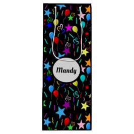 individuelle Name Party schwarz Geschenktüte Für Weinflaschen