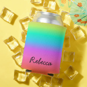 Individuelle Name Pastel Rainbow Pride Dosenkühler
