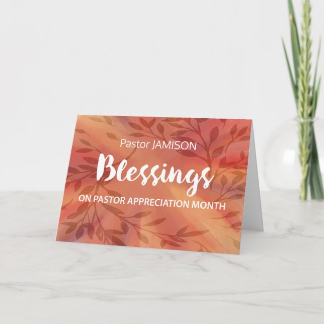 Individuelle Name Pastor Wertschätzung Monat Segnu Karte (Vorderseite)