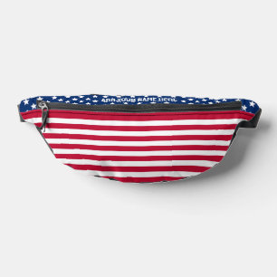 Individuelle Name Patriotic AMERICAN FLAG Bauchtasche