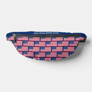 Individuelle Name Patriotic FLAG of USA Fanny Pack Bauchtasche