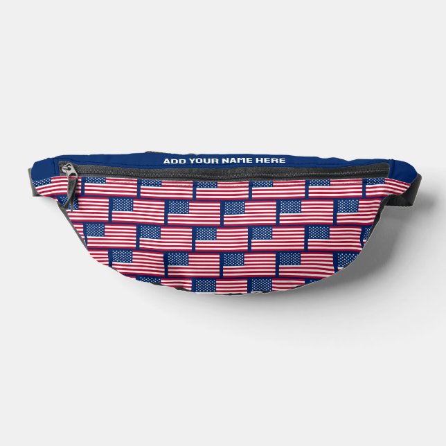Individuelle Name Patriotic FLAG of USA Fanny Pack Bauchtasche (Ablage )