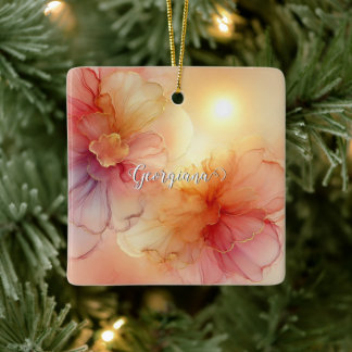 Individuelle Name Peach Raspberry Frische Pasta ma Keramikornament
