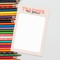 Individuelle Name Peach Teacher