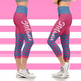 Individuelle Name Personalisiert Capri Legging Tre