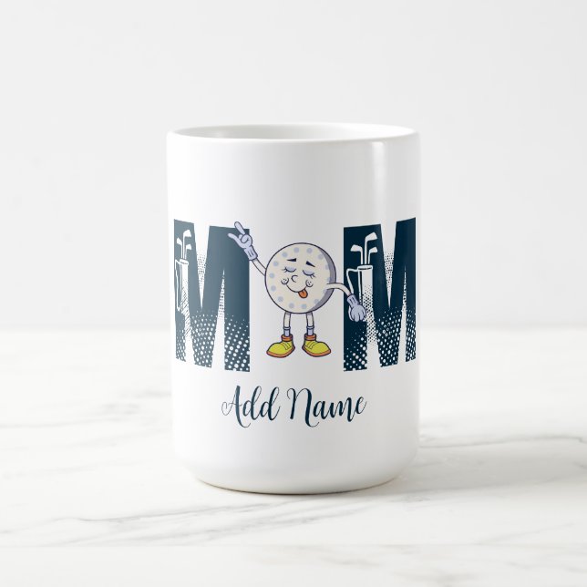 Individuelle Name Personalisiert Funny Golf Mama Kaffeetasse (Mittel)