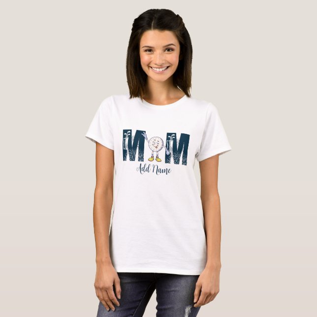 Individuelle Name Personalisiert Funny Golf Mama T-Shirt (Vorne ganz)
