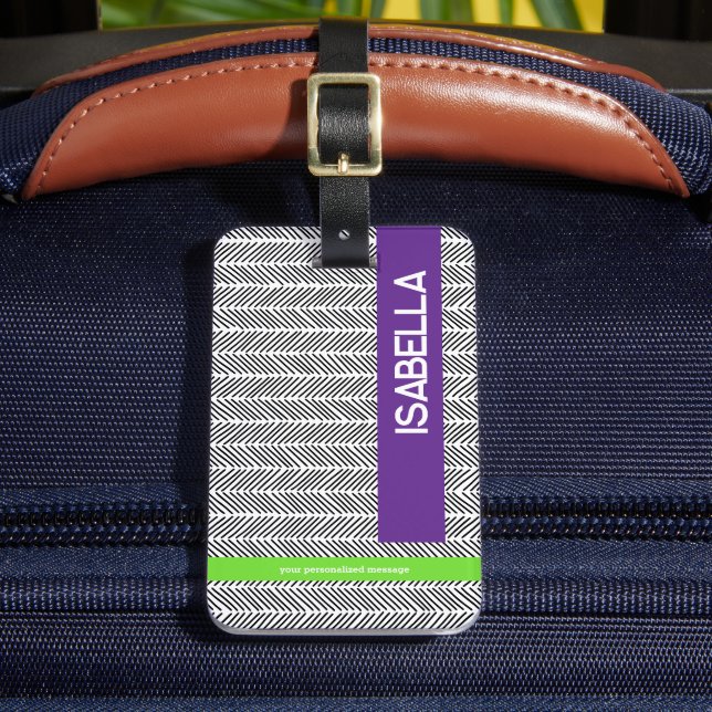 Individuelle Name | Personalisiert Gepäckanhänger (Vorderseite Insitu 2)