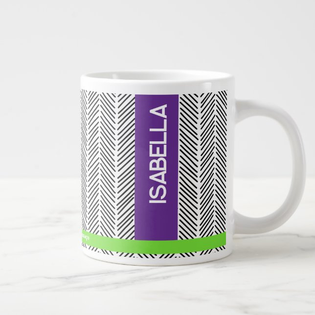 Individuelle Name | Personalisiert Jumbo-Tasse (Rechts)
