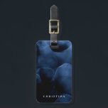 Individuelle Name Personalisiert Navy Blue Moderne Gepäckanhänger<br><div class="desc">Individuelle Name Personalisiert Navy Blue Moderner Luxus</div>