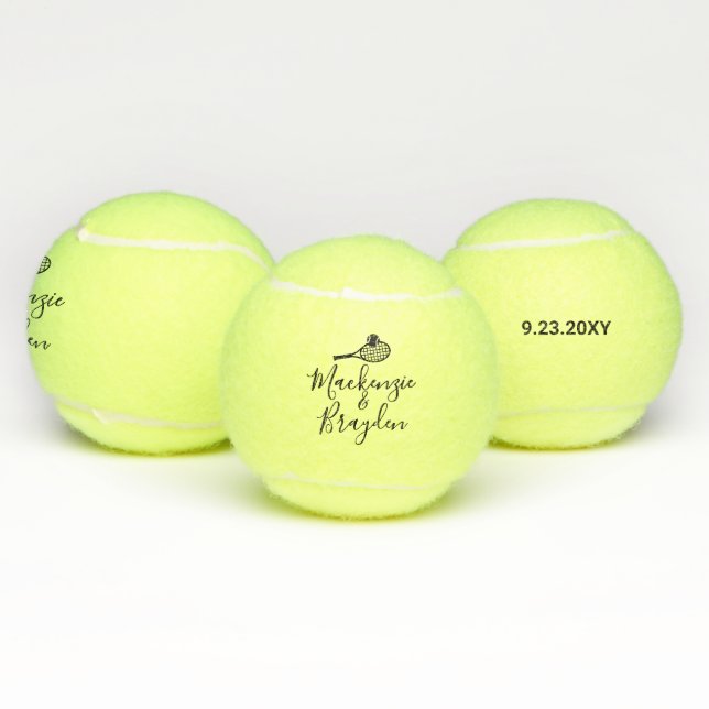 Individuelle Name Personalisiert Sonderdatum Tennisbälle (Multi)