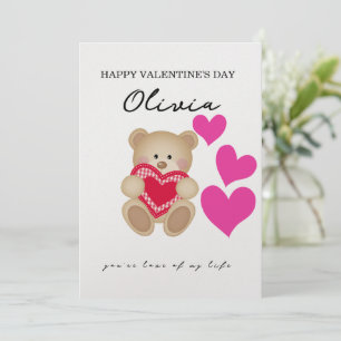 Individuelle Name Personalisiert Valentinstag-Kart Feiertagskarte