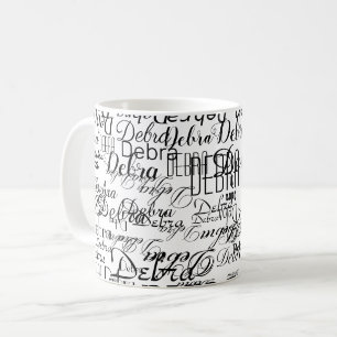 Individuelle Name personalisiert, weiß Kaffeetasse