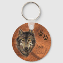 Individuelle Name Personalisiert Wolf & Tracks