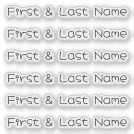INDIVIDUELLE NAME — Personalisierte Etikettenpacku Aufkleber