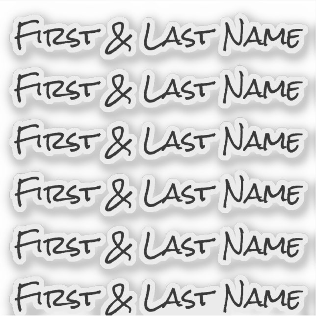 INDIVIDUELLE NAME — Personalisierte Etikettenpacku Aufkleber (Vorderseite)