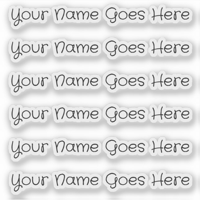 INDIVIDUELLE NAME — Personalisierte Etikettenpacku Aufkleber (Vorderseite)