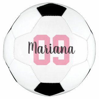 Individuelle Name Personalisierte Girl-Rosa-Gestal Fußball