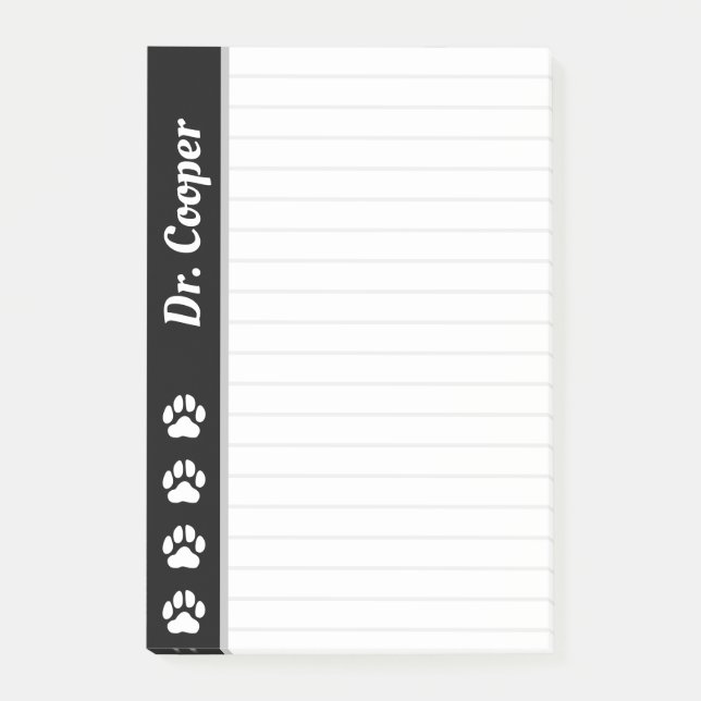 Individuelle Name Personalisierte Linde 4x6 Post-it Klebezettel (Vorderseite)