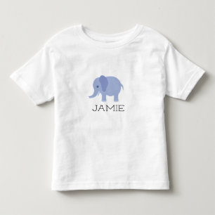 Individuelle Name/Personalisierter niedlicher Elef Kleinkind T-shirt