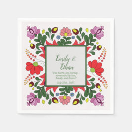 Individuelle Name/Personalisiertes Retro-Folk/Unga Serviette