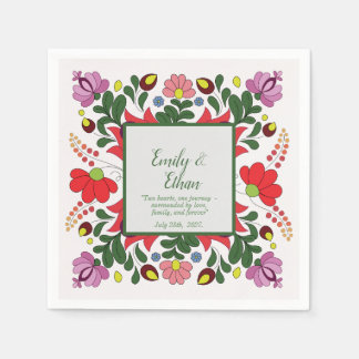 Individuelle Name/Personalisiertes Retro-Folk/Unga Serviette