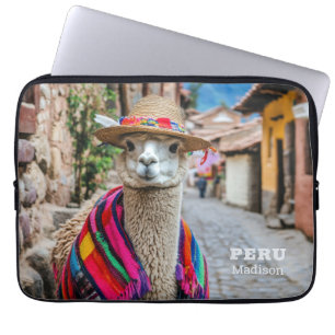 Individuelle Name Peru Llama Laptopschutzhülle