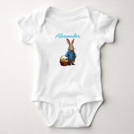 Individuelle Name Peter Easter Egg Körbchen Baby Strampler