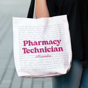 Individuelle Name Pharmacy Technician Typografie W Tasche
