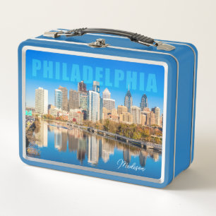 Individuelle Name Philadelphia Pennsylvania Metall Brotdose