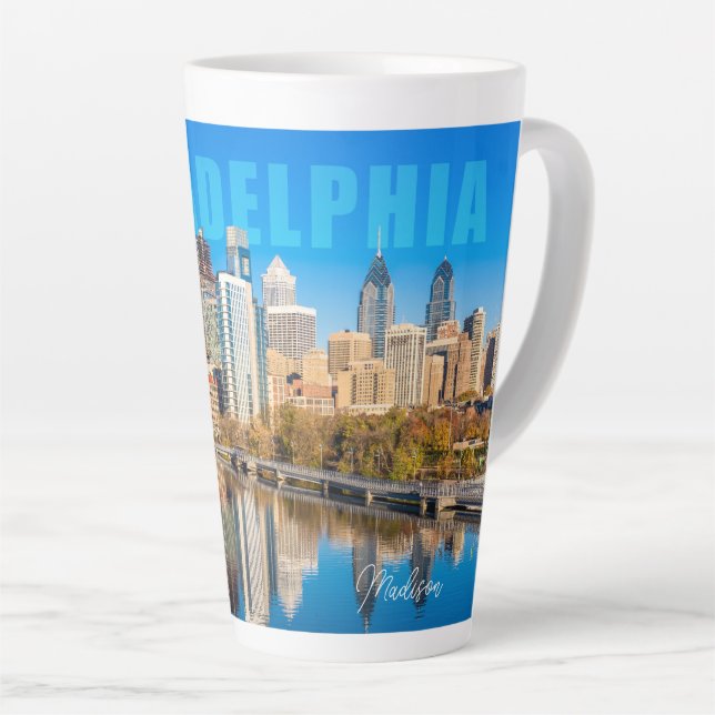 Individuelle Name Philadelphia Pennsylvania Milchtasse (Rechte Ecke)